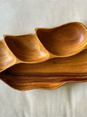 Leaf Monkey Pod Wood Serving‎ Tray